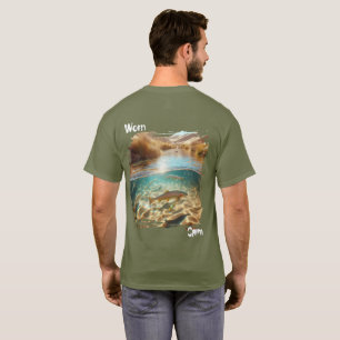 T-shirt Worn Calm Ruisseau à Truite dans le Désert Natur