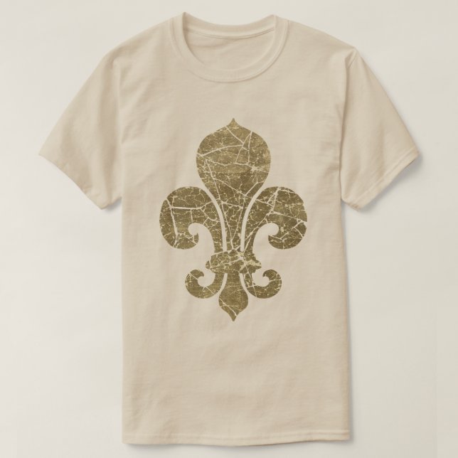 T-shirt Worn Fleur De Lis (Design devant)