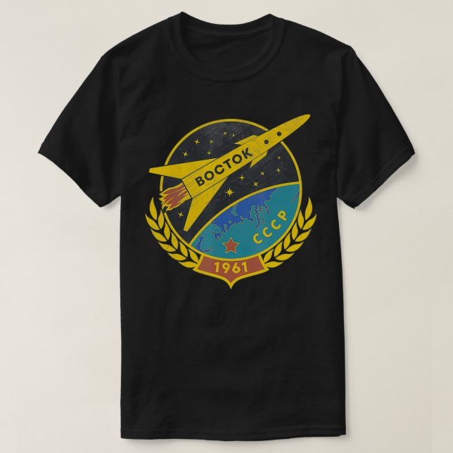 T-shirt Wostok Spoutnik URSS Union soviétique Propagation  (Design devant)