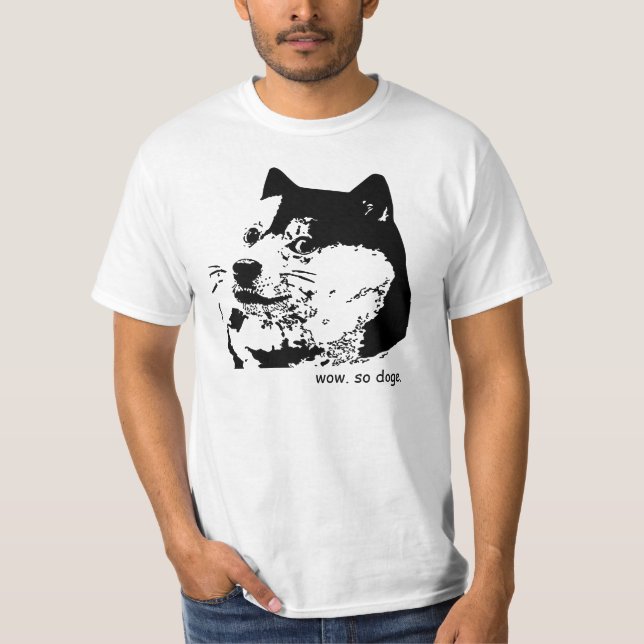 T-shirt Wouah. Un tel T-shirt. Ainsi doge de shibe (Devant)