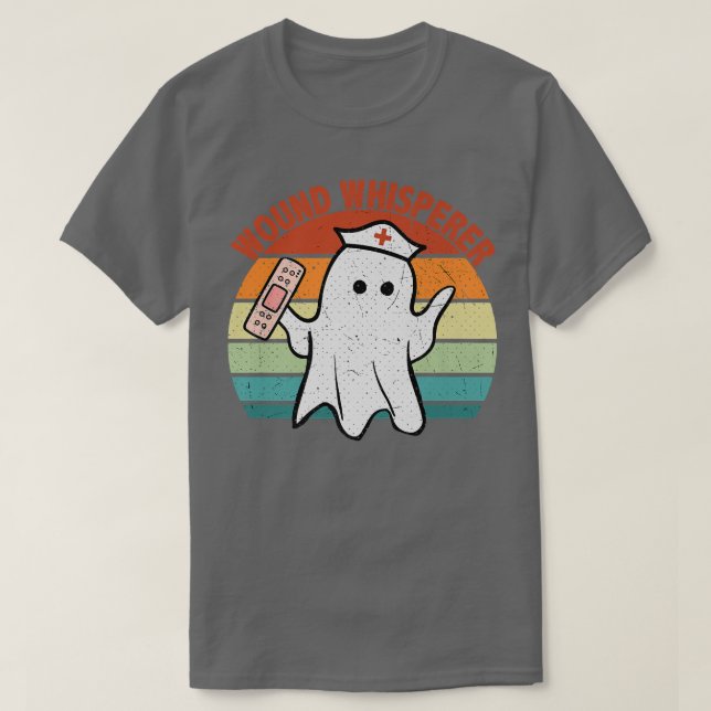 T-shirt Wound Whisperer Ghost Nurse Boo Halloween 2022 Nur (Design devant)