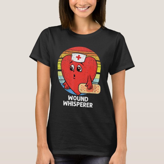 T-shirt Wound Whisperer Valentines Day Nurse RN LPN Nursin (Devant)