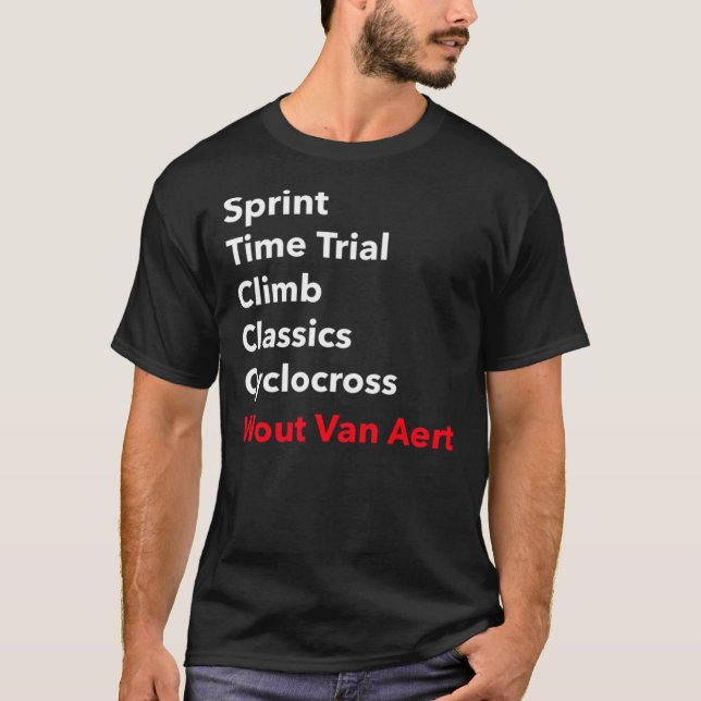 T-shirt Wout Van Aert sprint multi-mode, essai de temps, e (Devant)