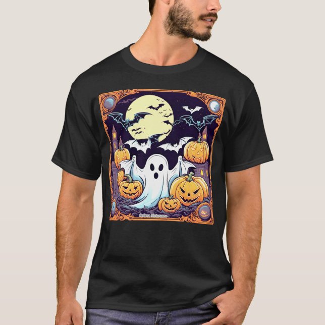 T-shirt Wow Halloween Thrill (Devant)