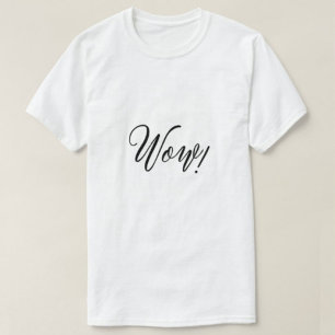 T-shirt Wow imprimé blanc moderne Chemises pour hommes