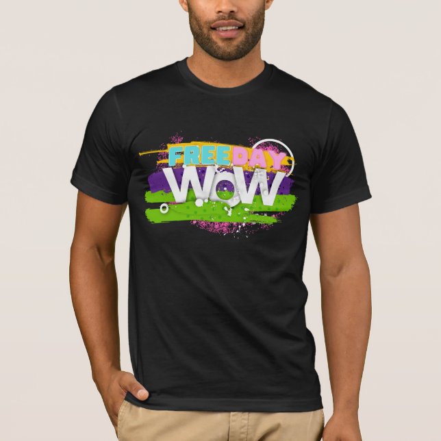T-shirt wow jour libre (Devant)