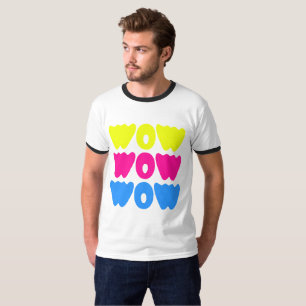 T-shirt WOW MOM coloré moderne dire Simple jour