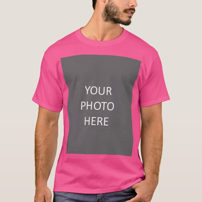 T-shirt Wow Rose Ajouter votre photo (Devant)
