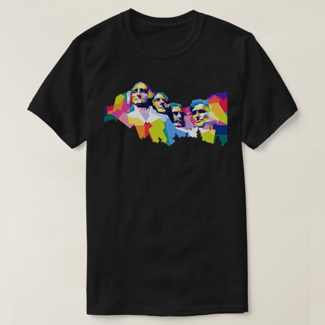 T-shirt WPAP Mount Rushmore (Design devant)