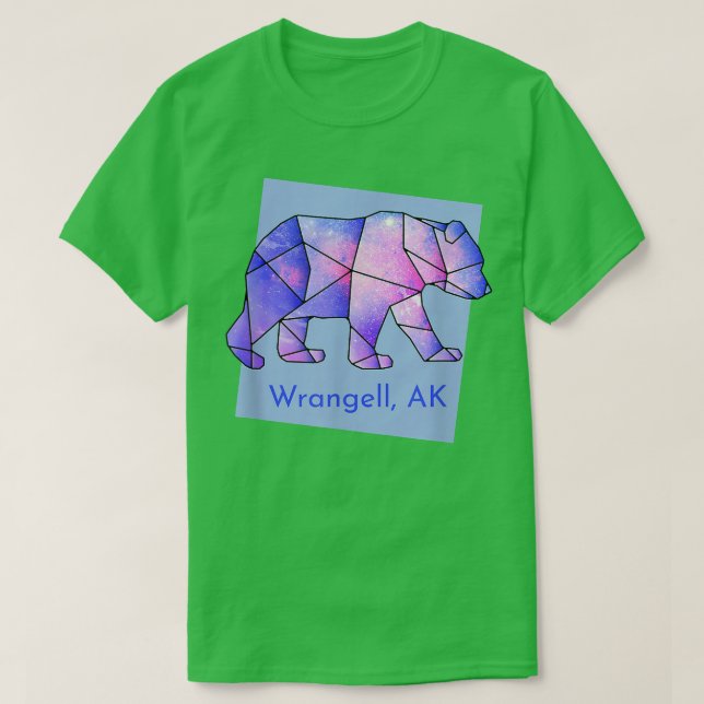 T-shirt Wrangell AK Galaxy Ours géométrique Abstrait Anima (Design devant)
