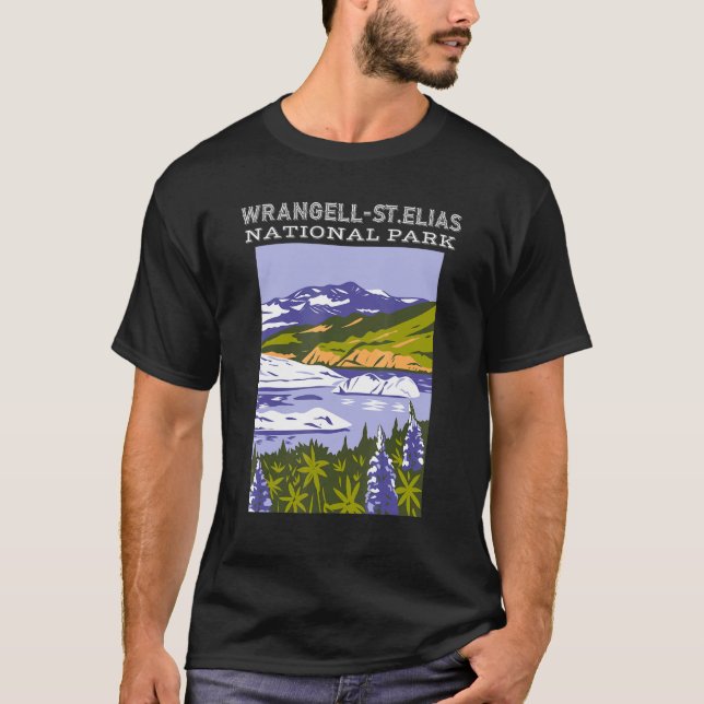 T-shirt Wrangell St Elias National Park Alaska Camping H (Devant)