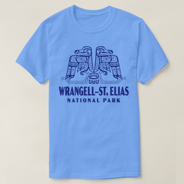 T-shirt WrangellStElias National Park Retro Bird Wordmark (Design devant)