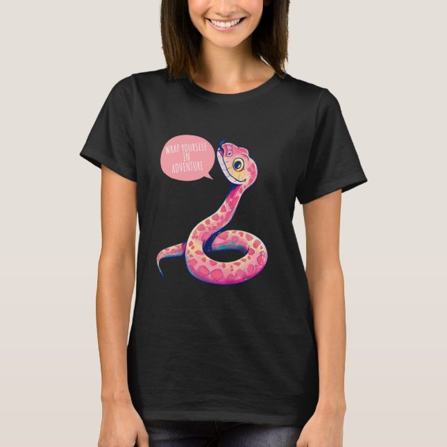 T-shirt Wrap Yourself in Adventure Funny Quote Cute Cartoo (Devant)