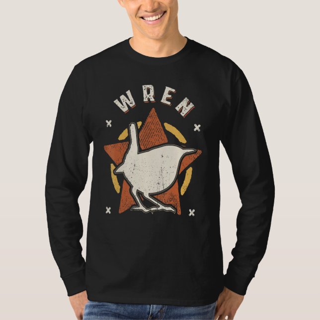 T-shirt Wren Bird Vintage Retro Classic Animal (Devant)