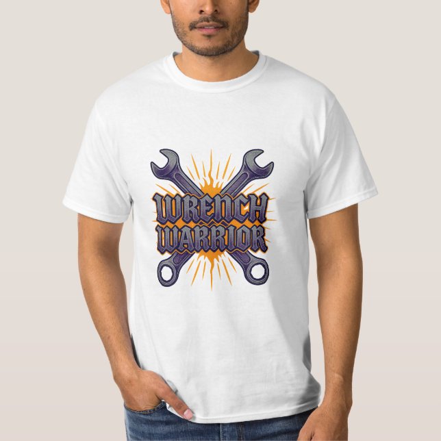 T-shirt Wrench Warrior - Badge de clé traversée (Devant)