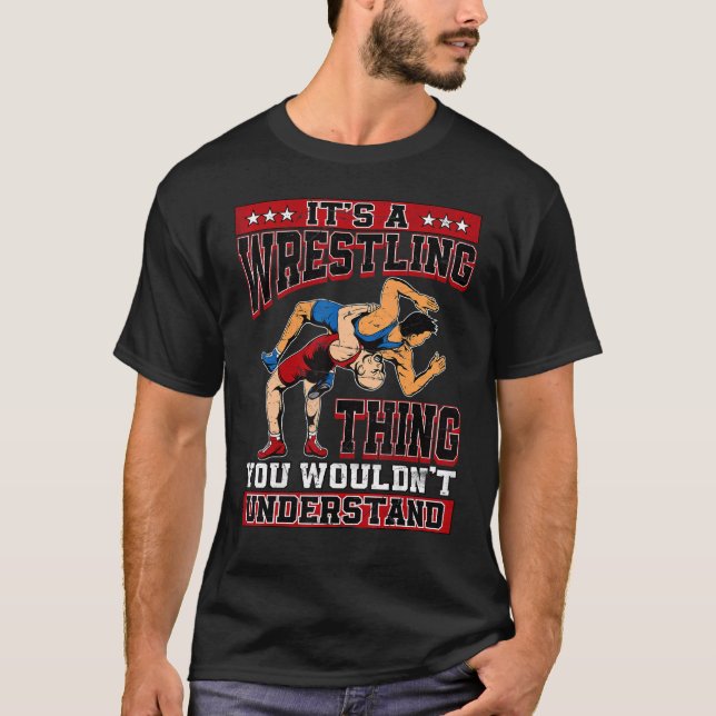 T-shirt Wrestler Wrestler Pro Wrestler Idea Boys Mens (Devant)