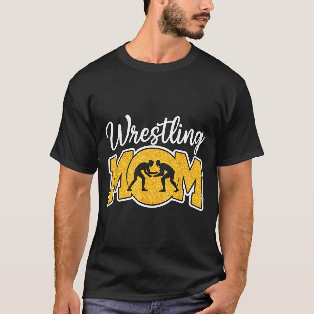 T-shirt Wrestling Mom Funny Wrestle Wrestler Parent Mother (Devant)