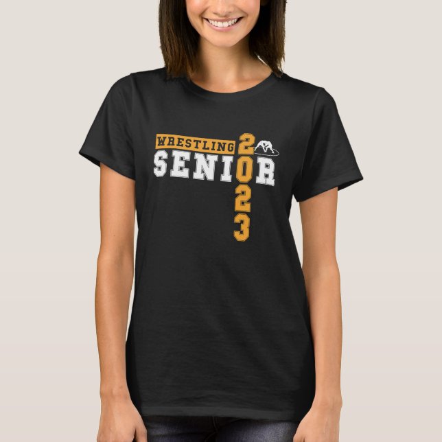 T-shirt Wrestling Senior Night Senior 2023 Graduation Idea (Devant)