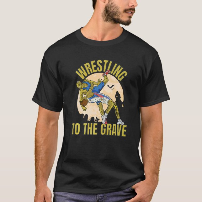T-shirt Wrestling To The Grave Zombies Wrestling (Devant)