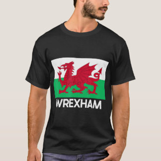 T-shirt Wrexham Pays de Galles Drapeau Gallois Baner Y Ddr