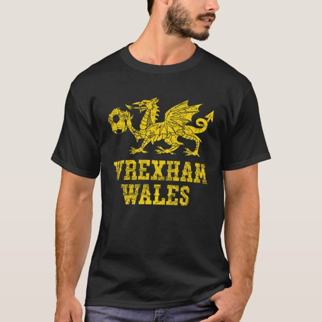 T-shirt Wrexham Wales Soccer Jersey Pour Hommes Femmes Enf (Devant)
