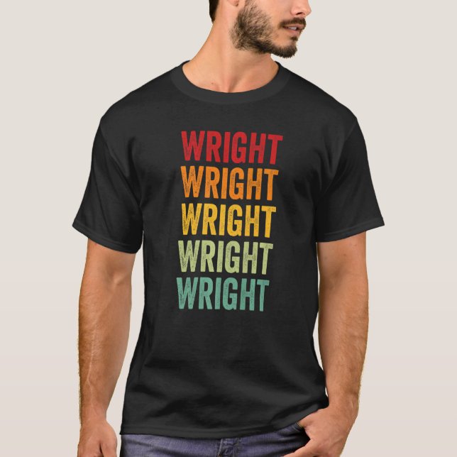 T-shirt Wright County Missouri Rainbow Text (Devant)