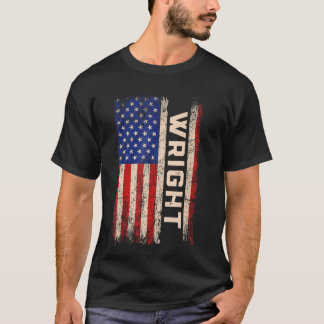 T-shirt Wright Nom de famille Shirt Wright Nom American Fl
