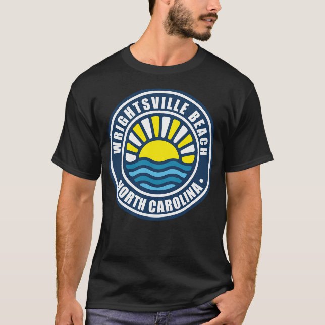 T-shirt Wrightsville Beachnorth Carolina Retro Sunset (Devant)