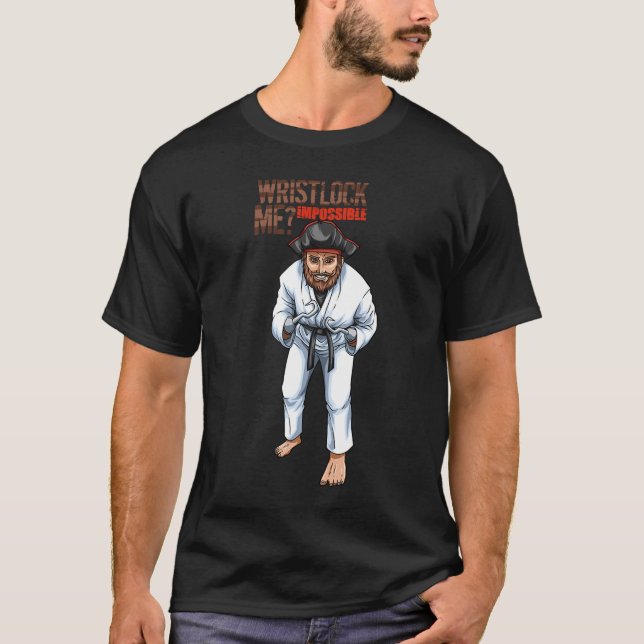 T-shirt Wristlock Pirate Brésilien Jiu Jitsu, BJJ (Devant)