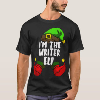 T-shirt Writer Elf Matching Family Group Christmas Party P