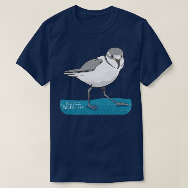 T-shirt Wrybill Ngutu pare NZ oiseau (Design devant)
