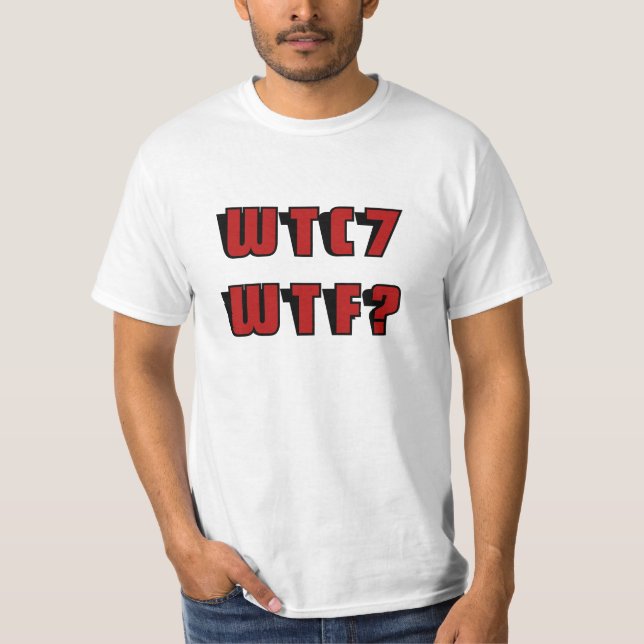 T-shirt WTC 7 WTF ? en rouge (Devant)