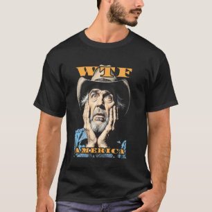 T-shirt WTF Amérique Triste Cowboy Far West Américain Vint