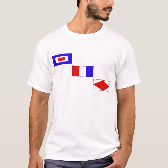 T-shirt Wtf de drapeaux de signal (Devant)