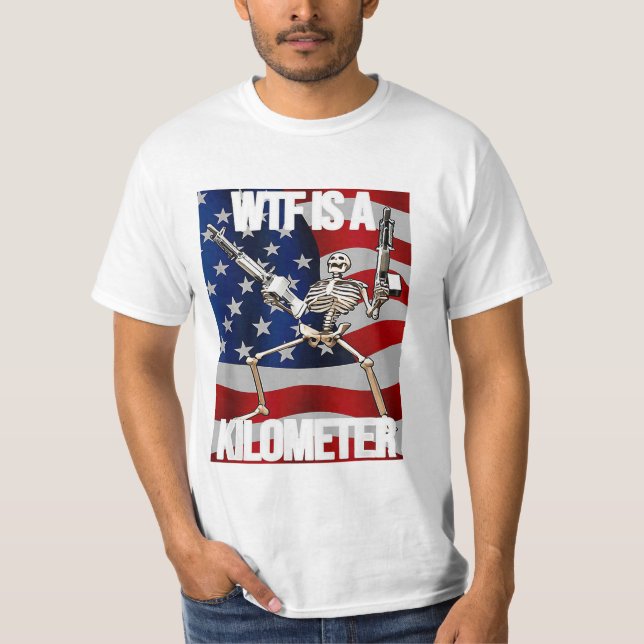 T-shirt WTF est un kilomètre (Devant)