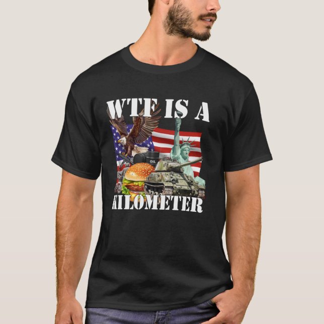T-shirt Wtf Est Un Kilomètre (Devant)
