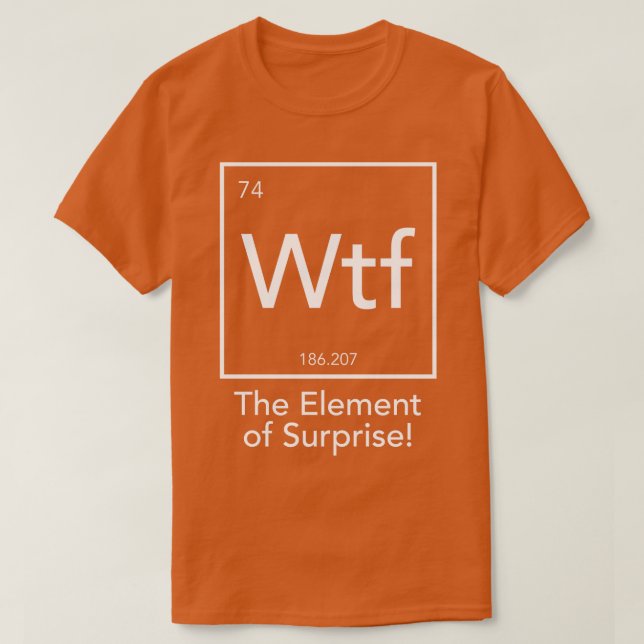 T-shirt Wtf L'Élément De Baseball Surprise (Design devant)