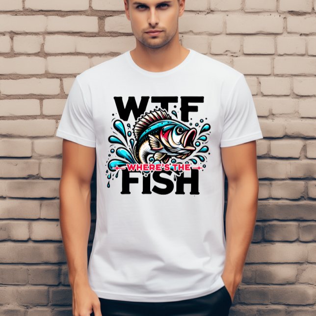 T-shirt Wtf où est le poisson (Créateur téléchargé)