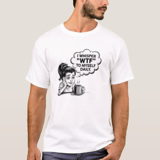 T-shirt WTF Whisper - Drôle Retro Design de dessin pour to