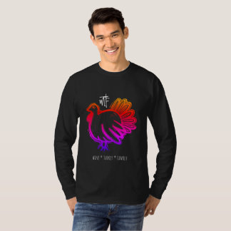 T-shirt WTF Wine Turkey Family Rainbow