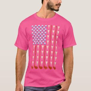 T-shirt Wu American Flag Golf Funny Golf Usa Golfer Gol