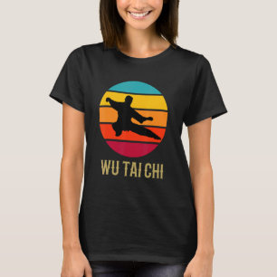 T-shirt Wu Tai Chi Coucher de soleil Vintage Chinese Marti