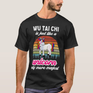 T-shirt Wu Tai Chi Débutant Unicorne Coucher de soleil Vin