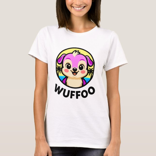 T-shirt Wuffoo Adventures Cute Kawaii Puppy animation logo (Devant)