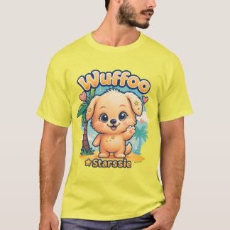 T-shirt Wuffoo Starssie Kawaii Puppy Tropical Island tee
