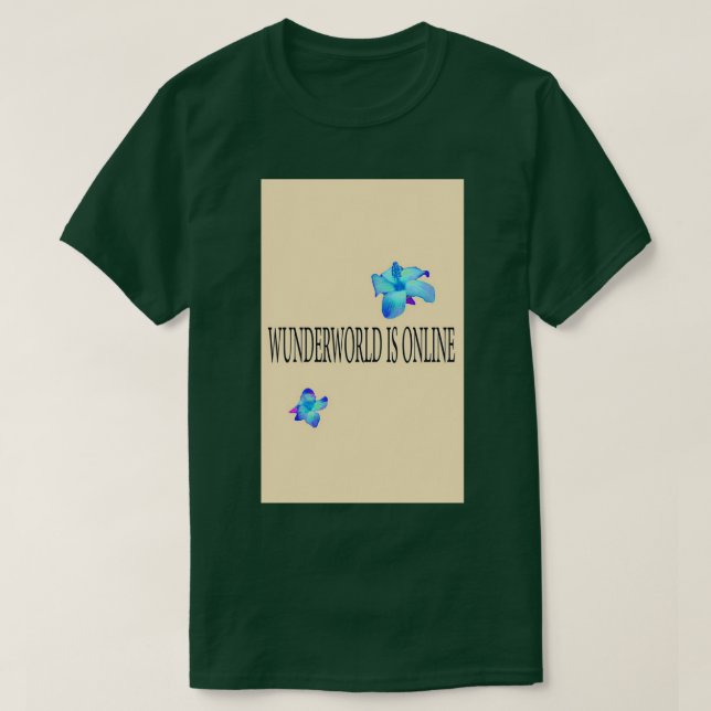 T-shirt wunderworld en ligne Blue flower edition MERCH  (Design devant)