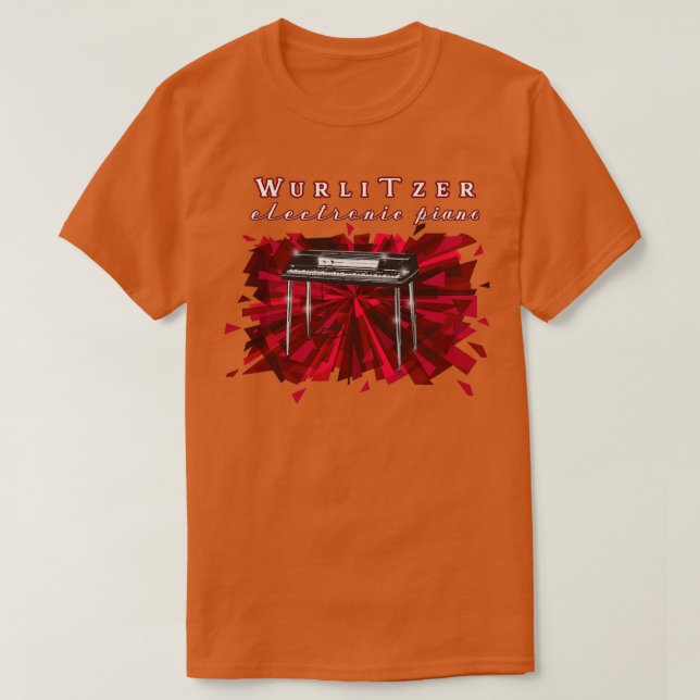 T-shirt Wurlitzer Electric Piano 1970 design  (Design devant)