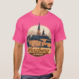 T-shirt Wurzbourg-Allemagne-Rétro