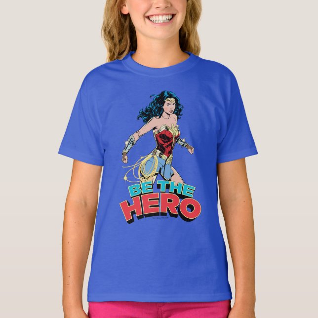 T-shirt WW84 | Be The Hero Wonder Woman Retro Comic Art (Devant)
