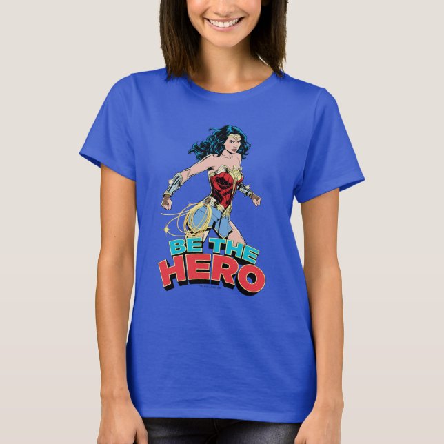 T-shirt WW84 | Be The Hero Wonder Woman Retro Comic Art (Devant)